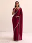 Women&amp;#039;s Satin Solid Printed Saree With Unstitched Blouse