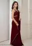 WOMAN&amp;#039;S STYLISH COLOR PLAIN PURE FOX GEORGETTE FABRICS SAREE WITH BEAUTIFULL REAL MIRROR LACE BORDER