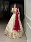 Sonpari designer lehngha with dupatta and Unstitched blaus set (3 piece set)