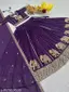 Chiffon Purpal color lehngha set Unstitched blaus with dupatta (3 piece set)