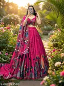 Elegant Tusser Silk Lehenga Choli for Women | Lehenga with Dupatta | Festive &amp;amp; Ethnic Set