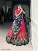 Heavy Banarasi Silk Style Printed Lehenga Choli | Wedding Special Free-Size Chaniya Choli Set