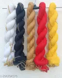 LYCRA DUPATTAS WITH FOUR SIDE GOLD PEARAL FOR WOMEN GIRLS DUPATTAS COMBO OF 5 PICE