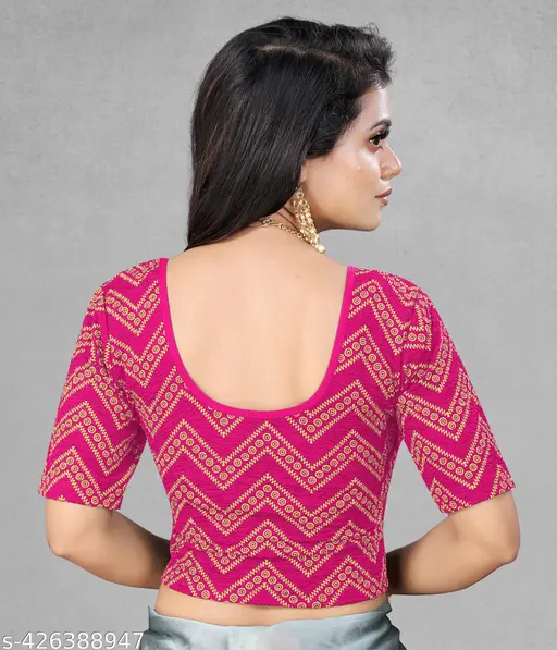 Readymade Printed Stretchable Latest Blouse for Women