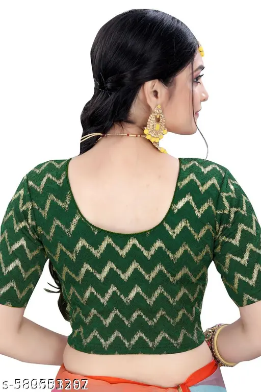 designer jacquard foil blouse