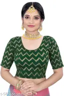 designer jacquard foil blouse