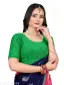 Premium Designer Green Jacquard Embosse Readymade Blouse