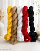 SUPER LAINING LYCRA DUPATTAS MIRROR LACE 5 PICE SET color yellow beige white red black
