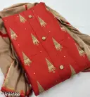 Women&amp;#039;s Firozi Ethnic Motif Embroidered Cotton Suits &amp;amp; Dress Materials