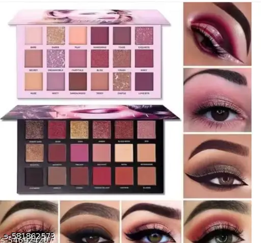 Makeup Kit Combo Of Multicolor 2 Eyeshadow with Different Shades Pack of 2 For Women &amp;amp; Girls ... high shadow colour