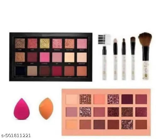 High quality eyeshadow of two types rosegold eyeshadow and eyeshadow with 5in1 brush and two high quality blender